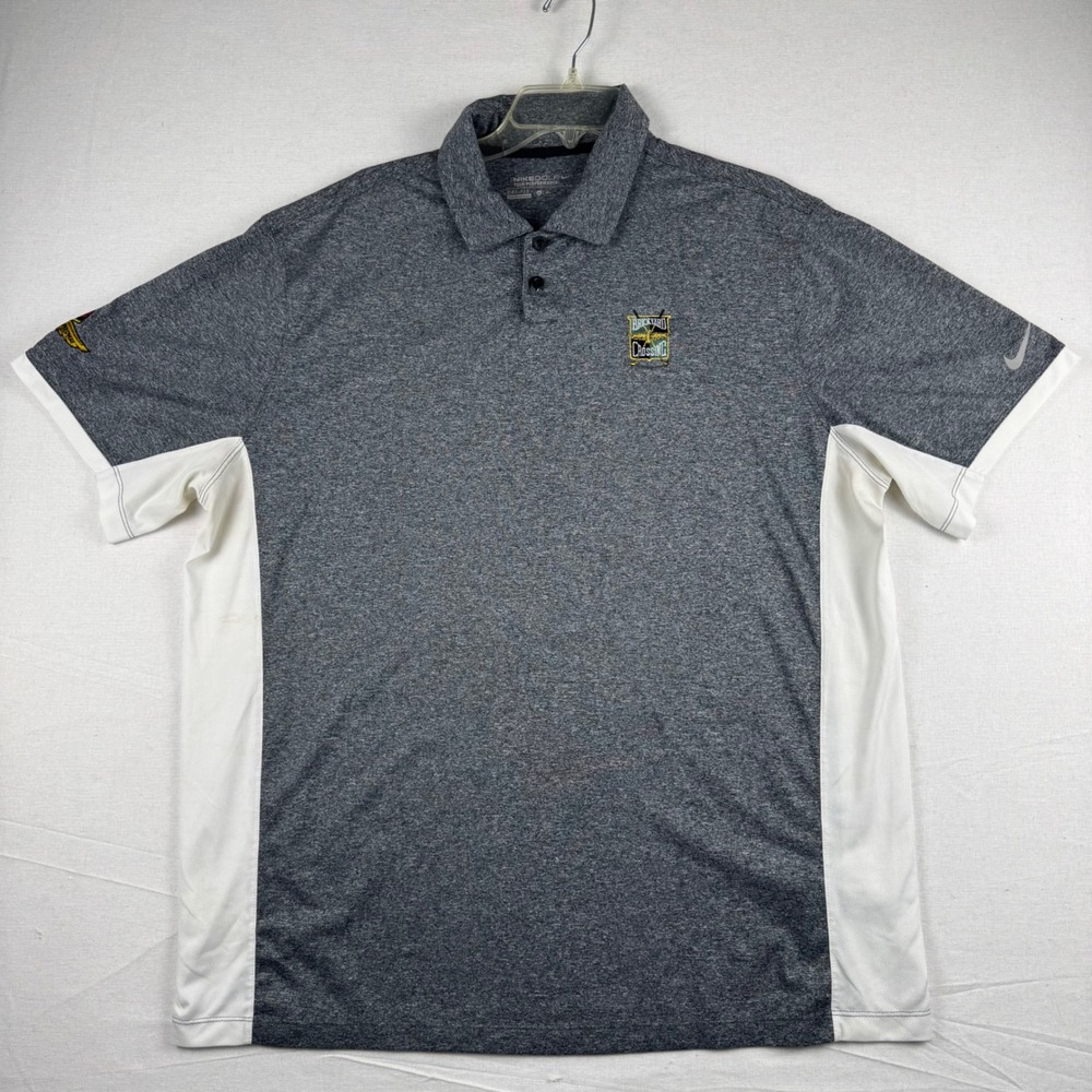 Nike Golf Brickyard Crossing Indianapolis Motor Speedway Polo Shirt Mens XL Gray